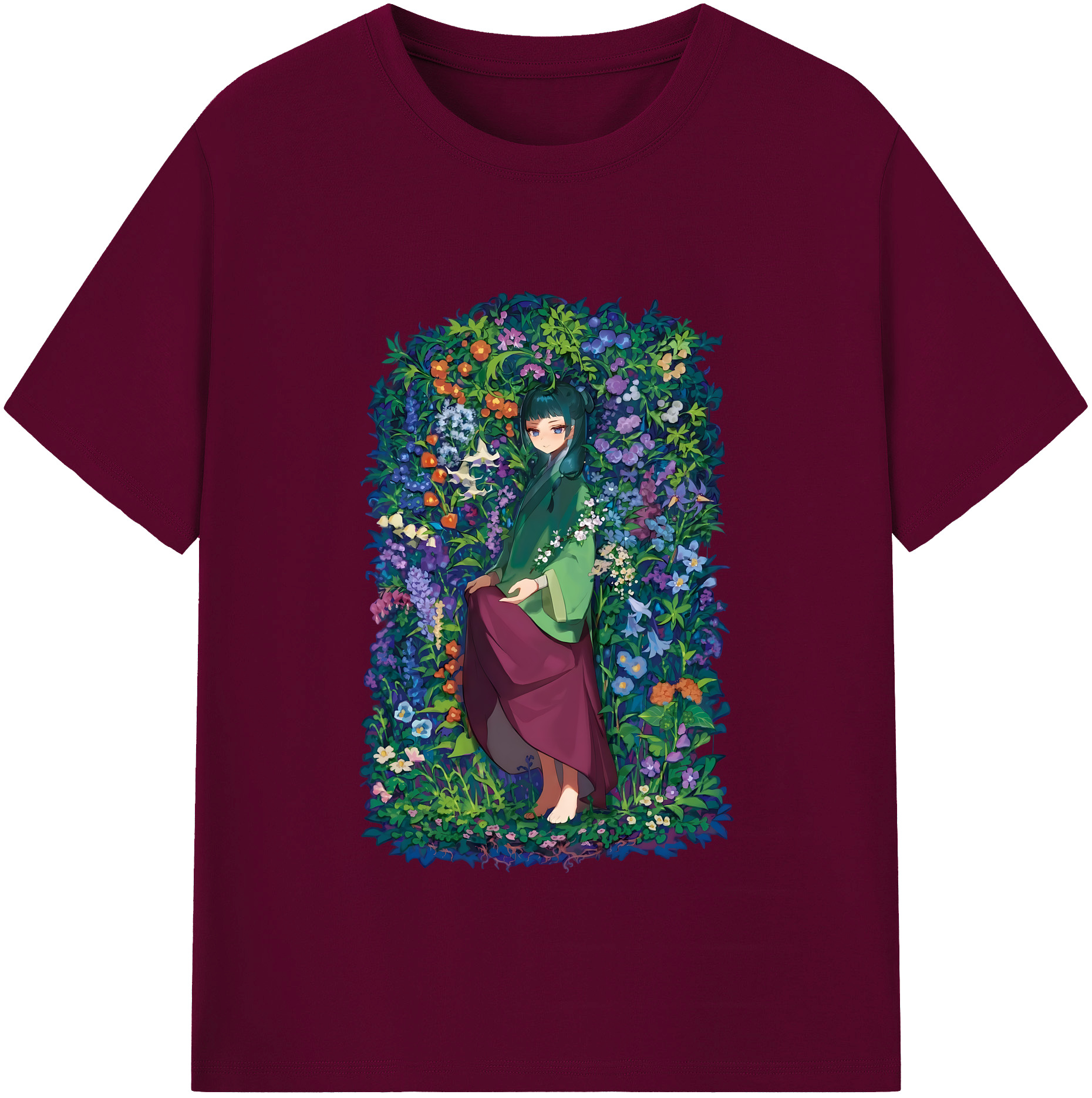 （画像用） 薬屋のひとりごと The Apothecary Diaries レディースカジュアルプリントTシャツ（綿100％）